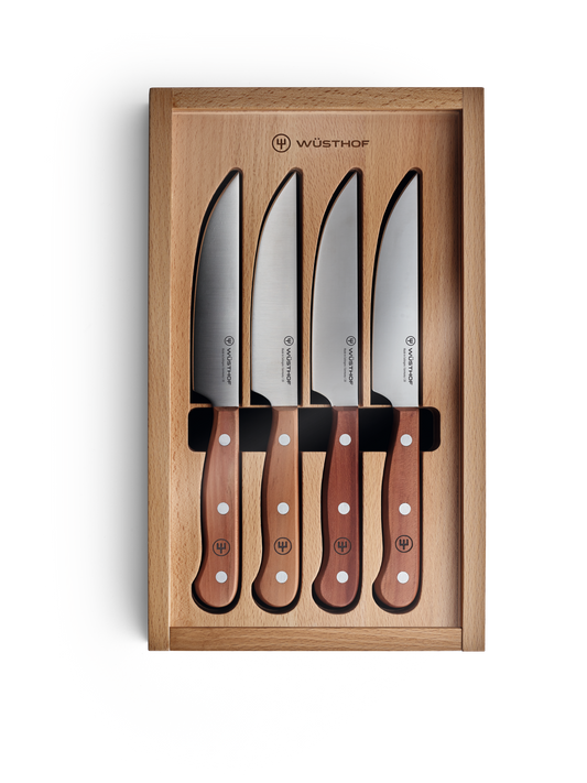 Plum Wood 4-piece Steak Knife Set