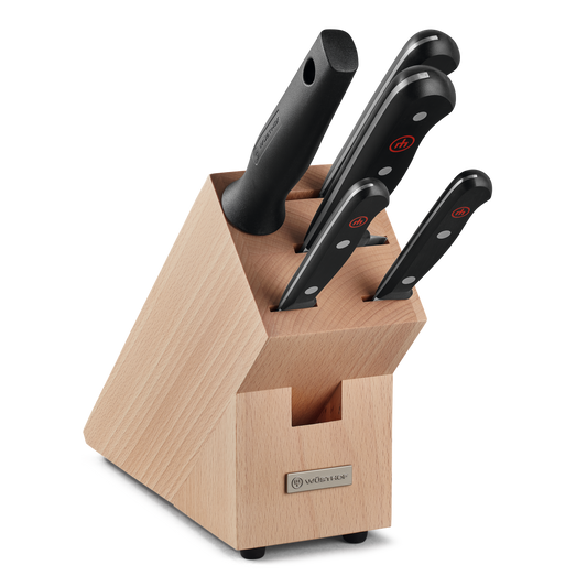 Gourmet  6-piece Knife Block Set | Beech