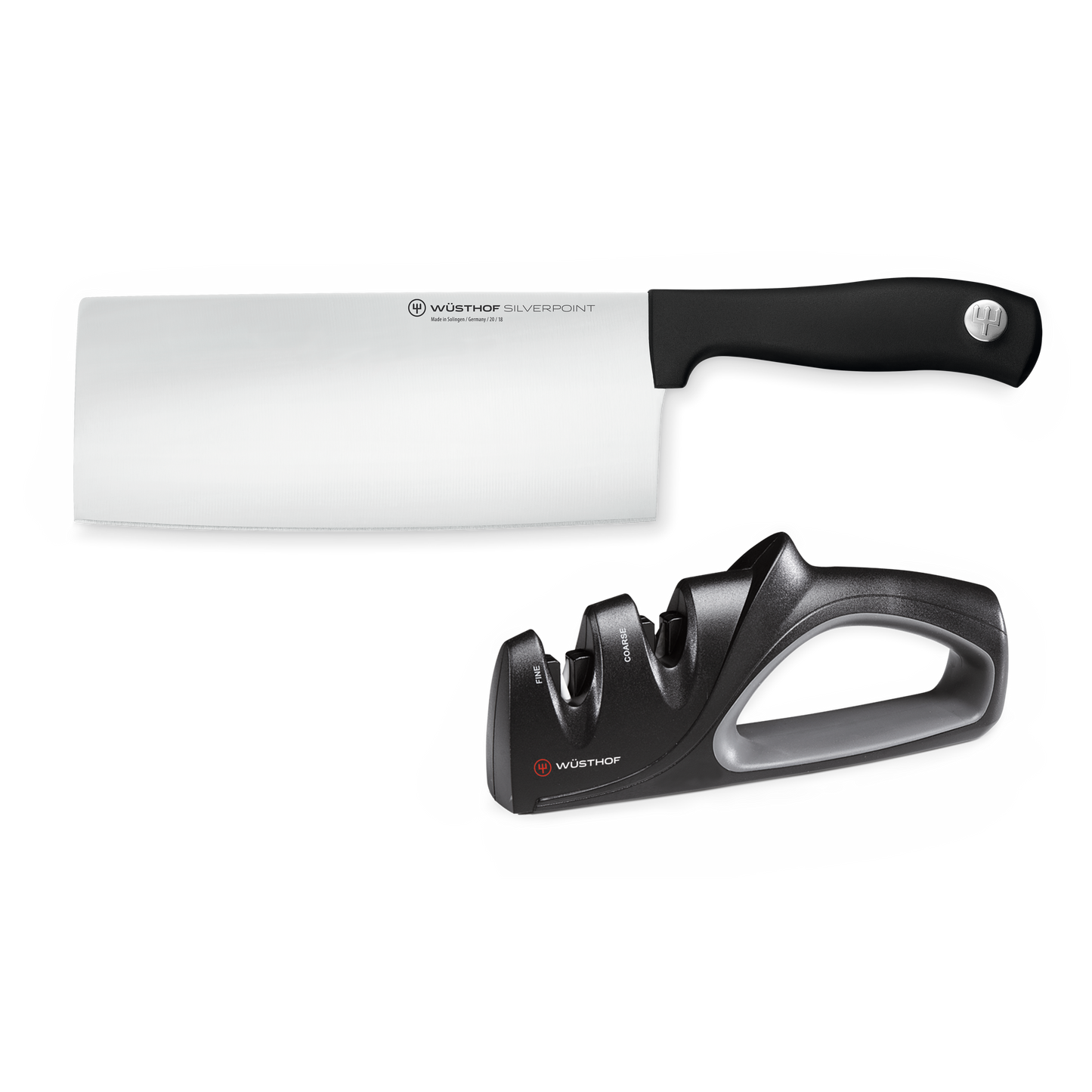 Silverpoint Chinese Chef's Knife & Sharpener Set